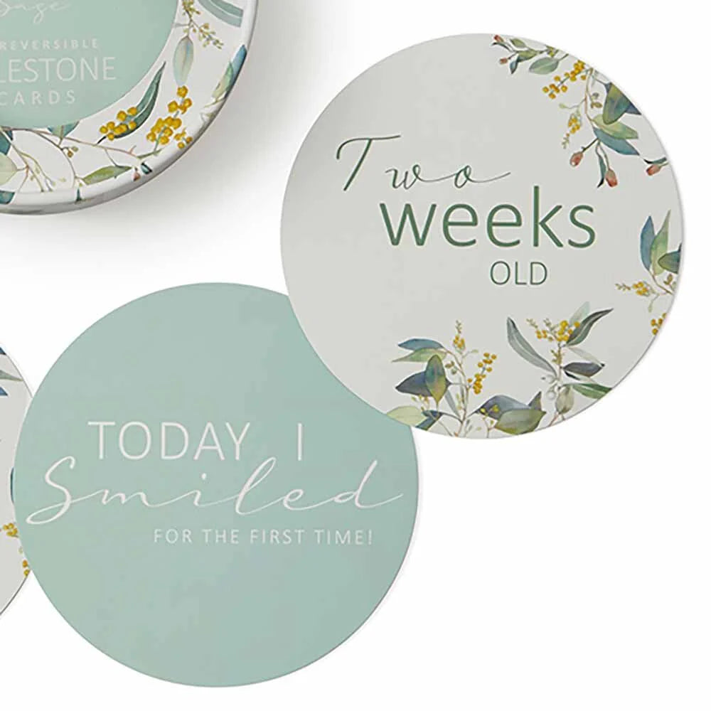 Snuggle Hunny Milestone Cards - Eucalypt & Sage