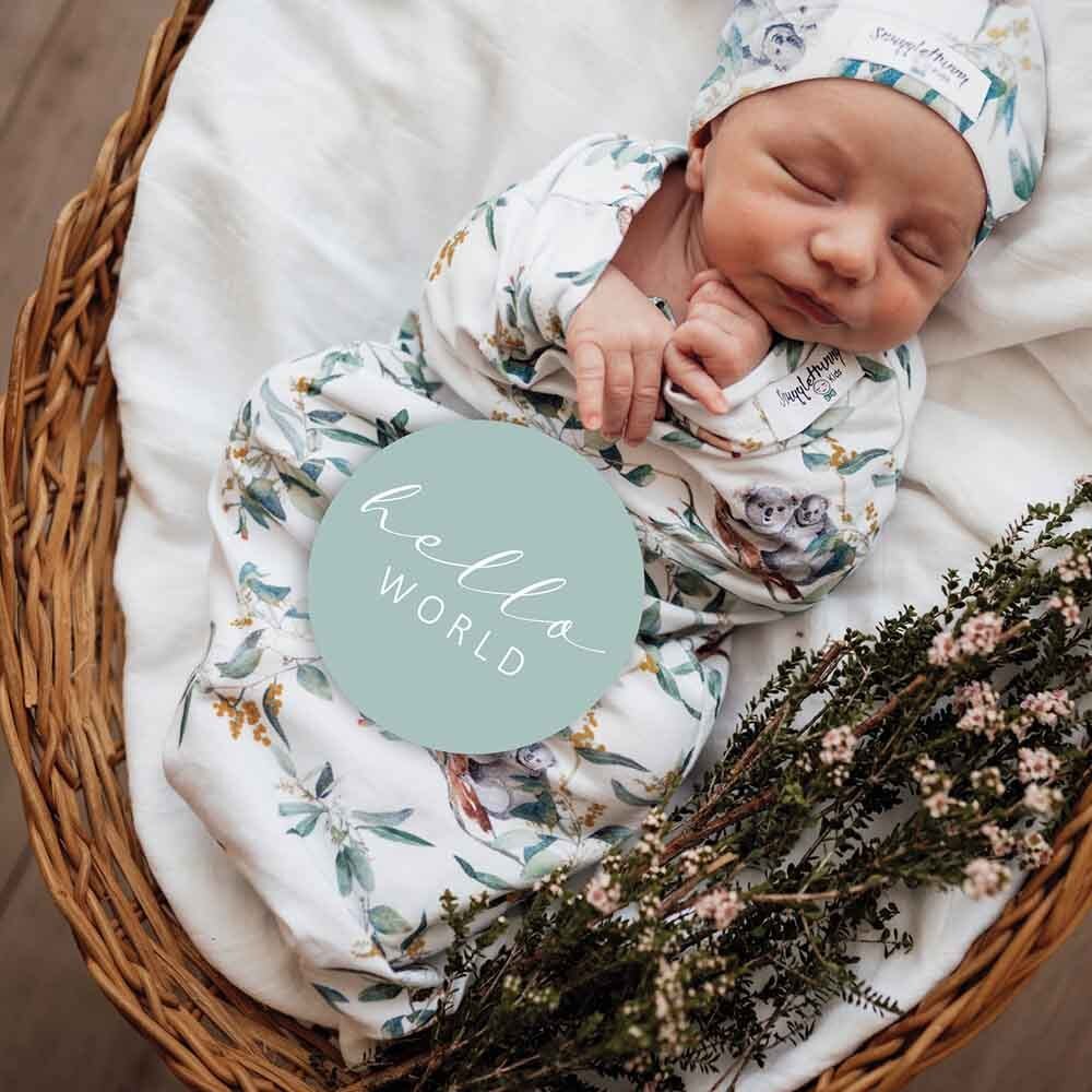 Snuggle Hunny Milestone Cards - Eucalypt & Sage