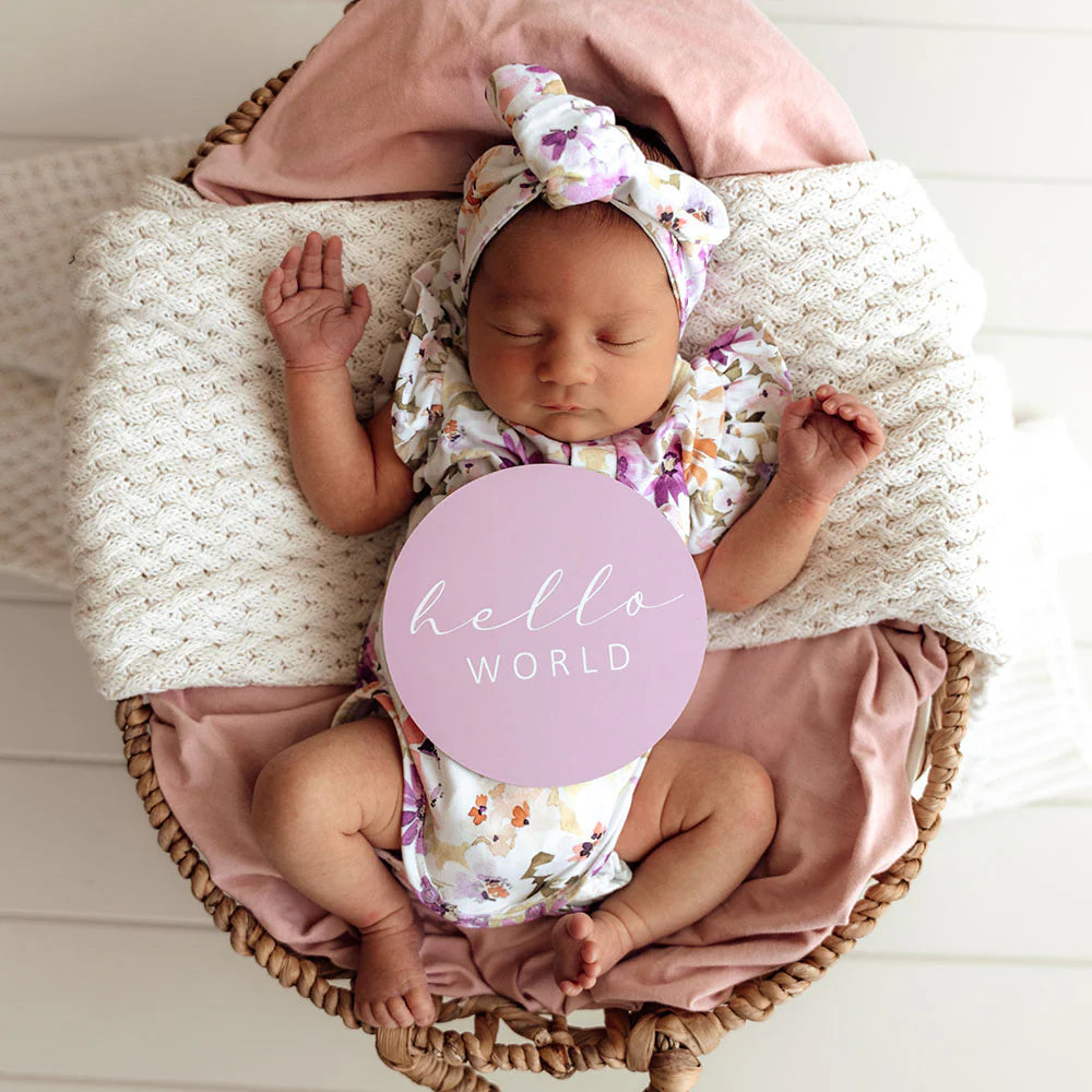 Snuggle Hunny Reversible Milestone Cards - Isla & Lilac