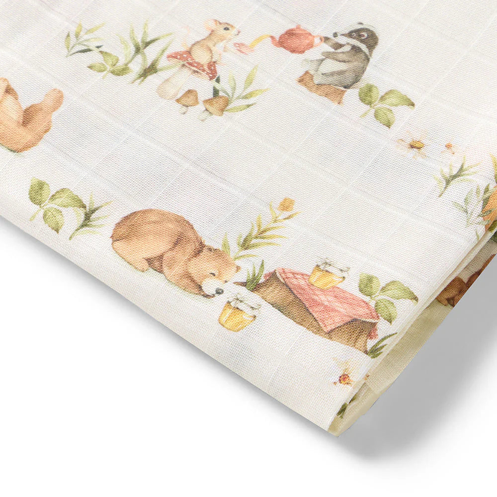 Snuggle Hunny Muslin Wrap - Bears