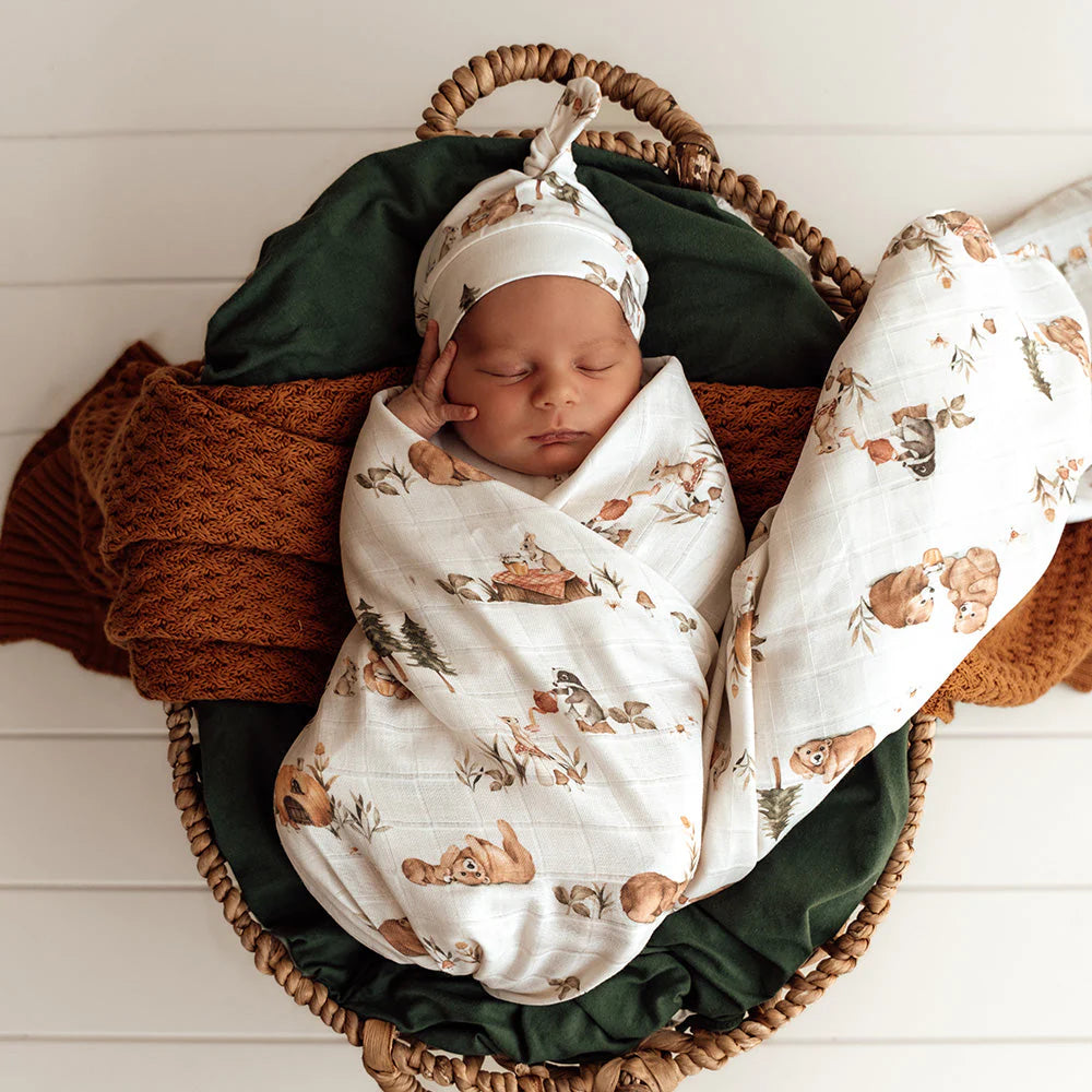 Snuggle Hunny Muslin Wrap - Bears