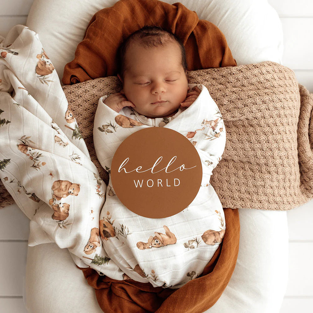 Snuggle Hunny Muslin Wrap - Bears