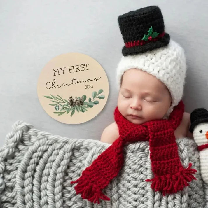 Timber Tinkers My First Christmas Plaque - Wreath