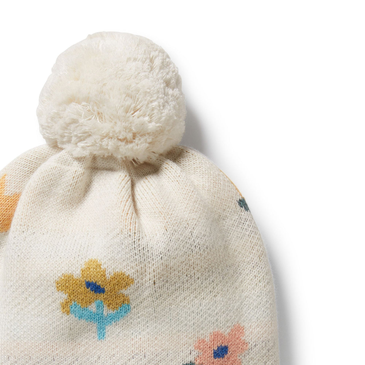 Wilson + Frenchy Organic Knitted Jacquard Hat - Flower Pop