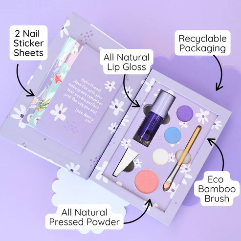 No Nasties Nancy Purple Natural Pressed Powder Kids Makeup Palette Kit