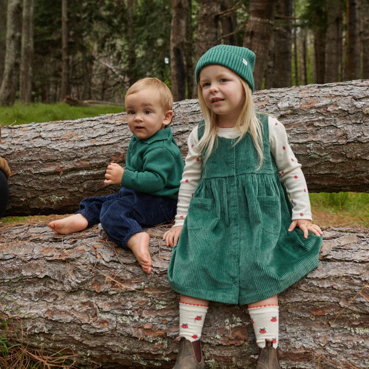 Nature Baby Amelia Pinafore - Pine