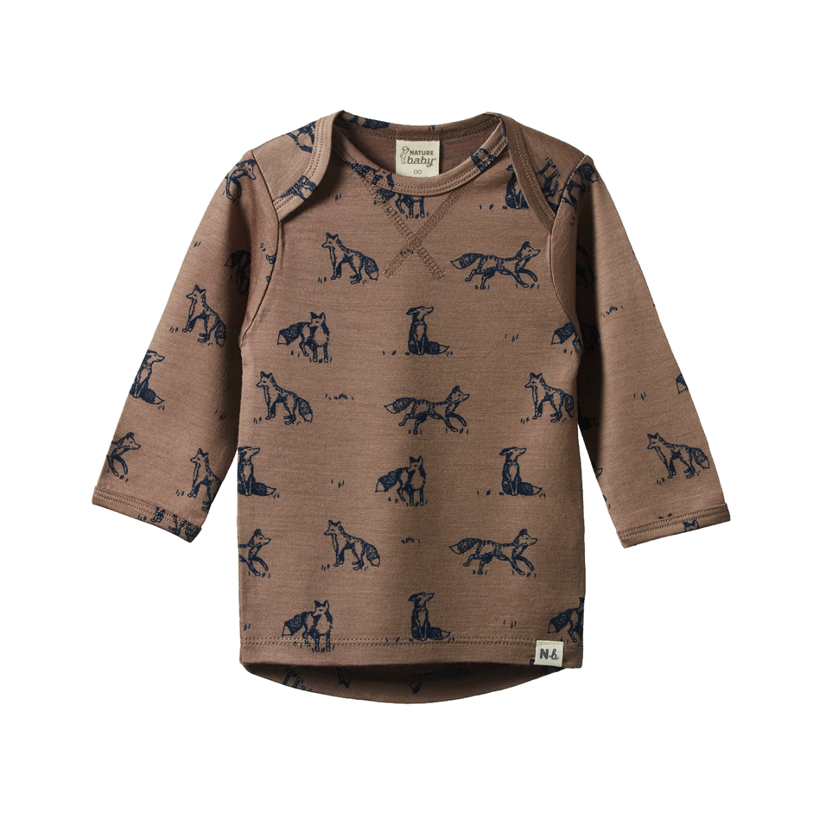 Nature Baby Merino Essential Tee - Foxy Print
