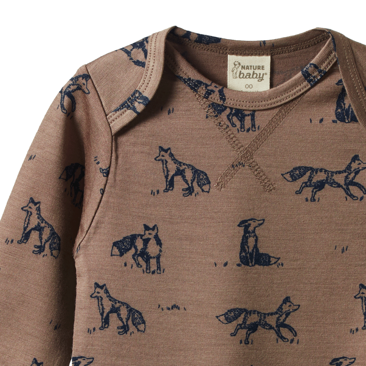 Nature Baby Merino Essential Tee - Foxy Print