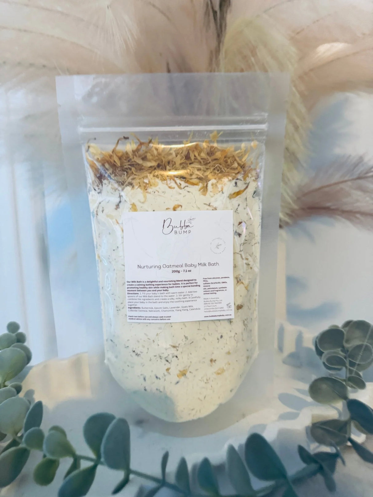 Bubba Bump Nurturing Oatmeal Baby Milk Bath 200g