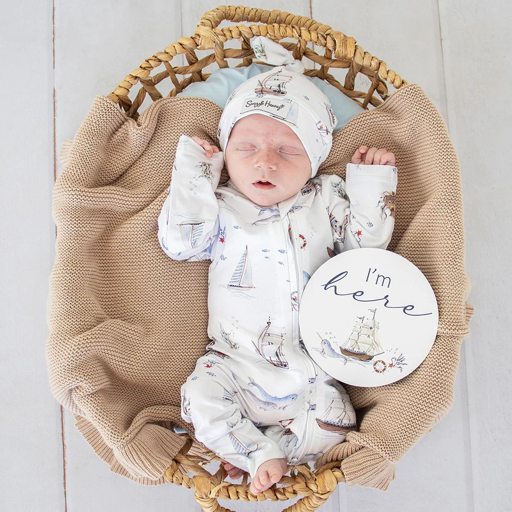 Snuggle Hunny Organic Convertible Romper - Set Sail