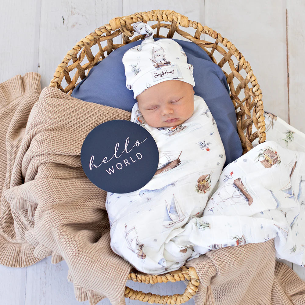 Snuggle Hunny Organic Muslin Wrap - Set Sail