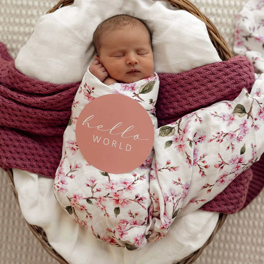 Snuggle Hunny Muslin Wrap - Cherry Blossom