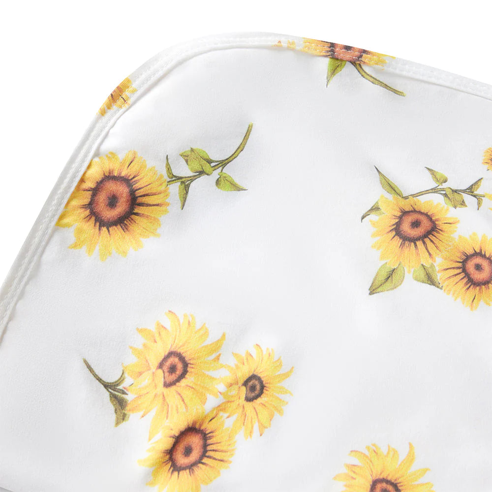 Snuggle Hunny Jersey + Topknot Set - Sunflowers