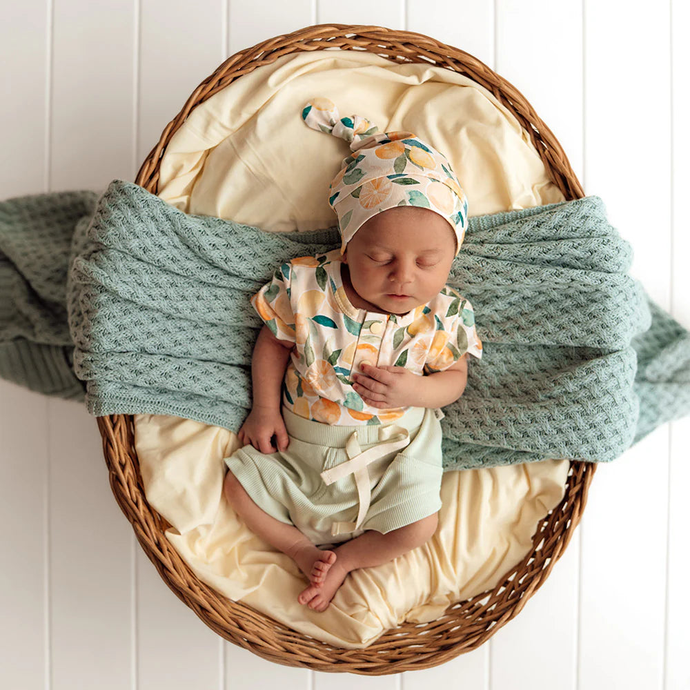 Snuggle Hunny Sunny Citrus Short Sleeve Organic Bodysuit