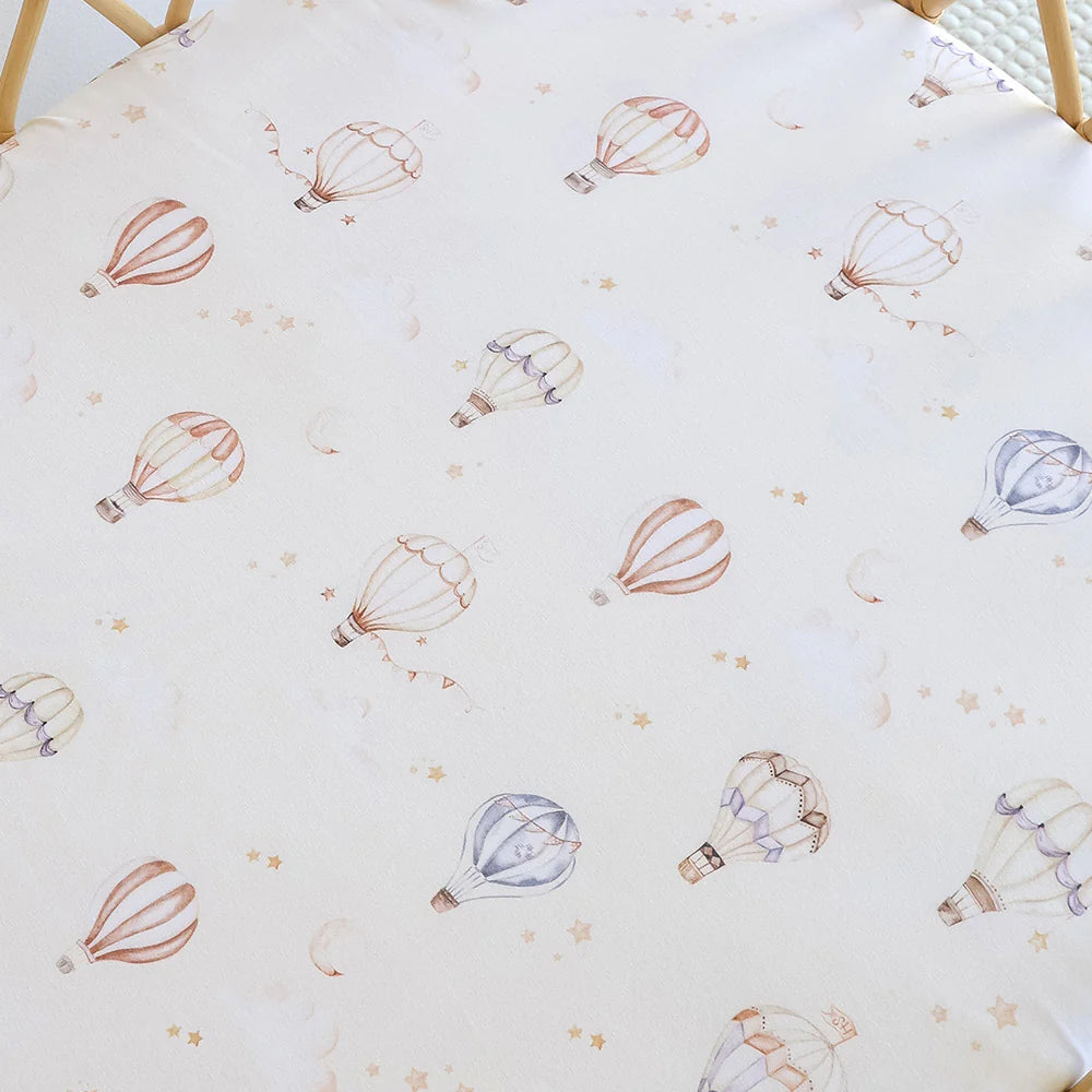 Snuggle Hunny Organic Bassinet Sheet / Change Pad Cover - Up & Away