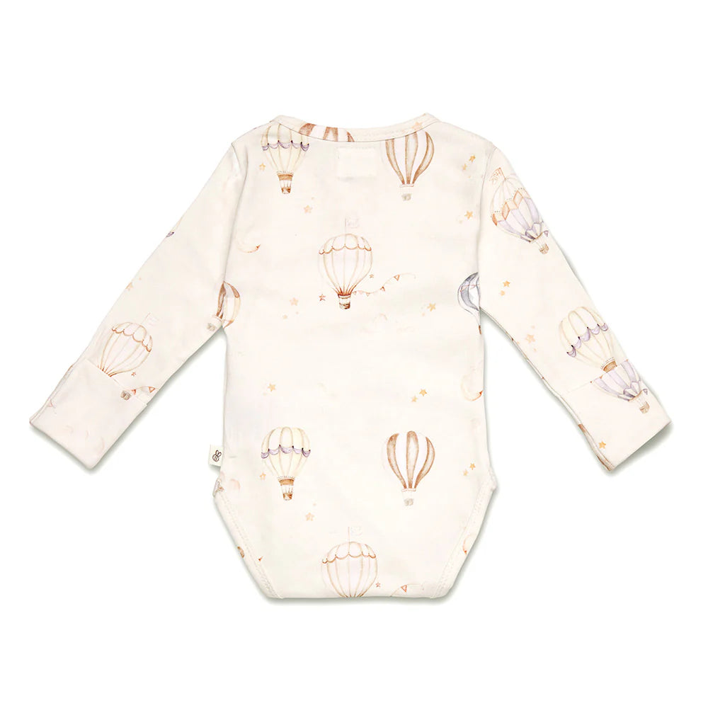 Snuggle Hunny Long Sleeve Organic Bodysuit - Up & Away