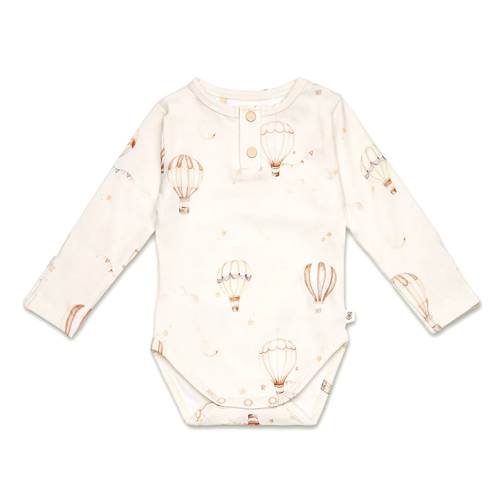 Snuggle Hunny Long Sleeve Organic Bodysuit - Up & Away