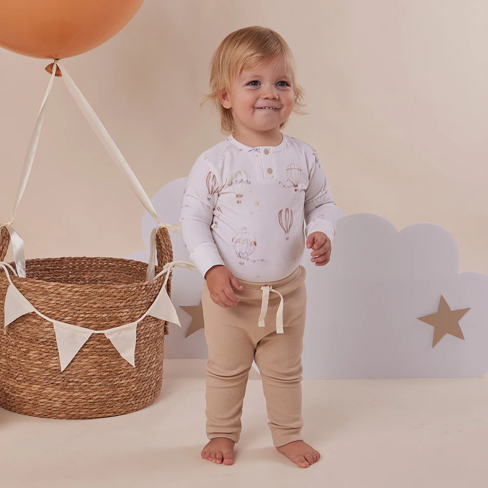 Snuggle Hunny Long Sleeve Organic Bodysuit - Up & Away