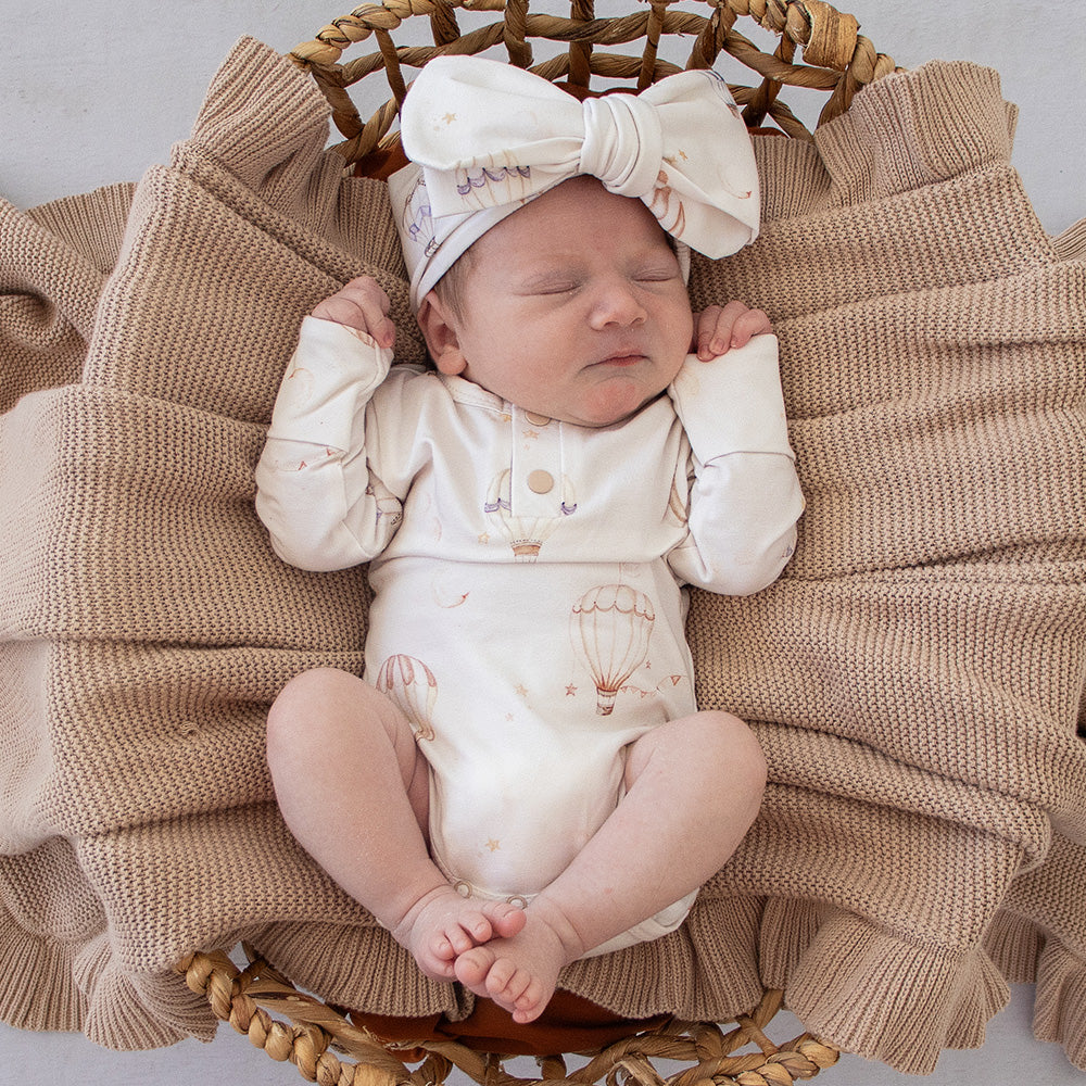 Snuggle Hunny Long Sleeve Organic Bodysuit - Up & Away