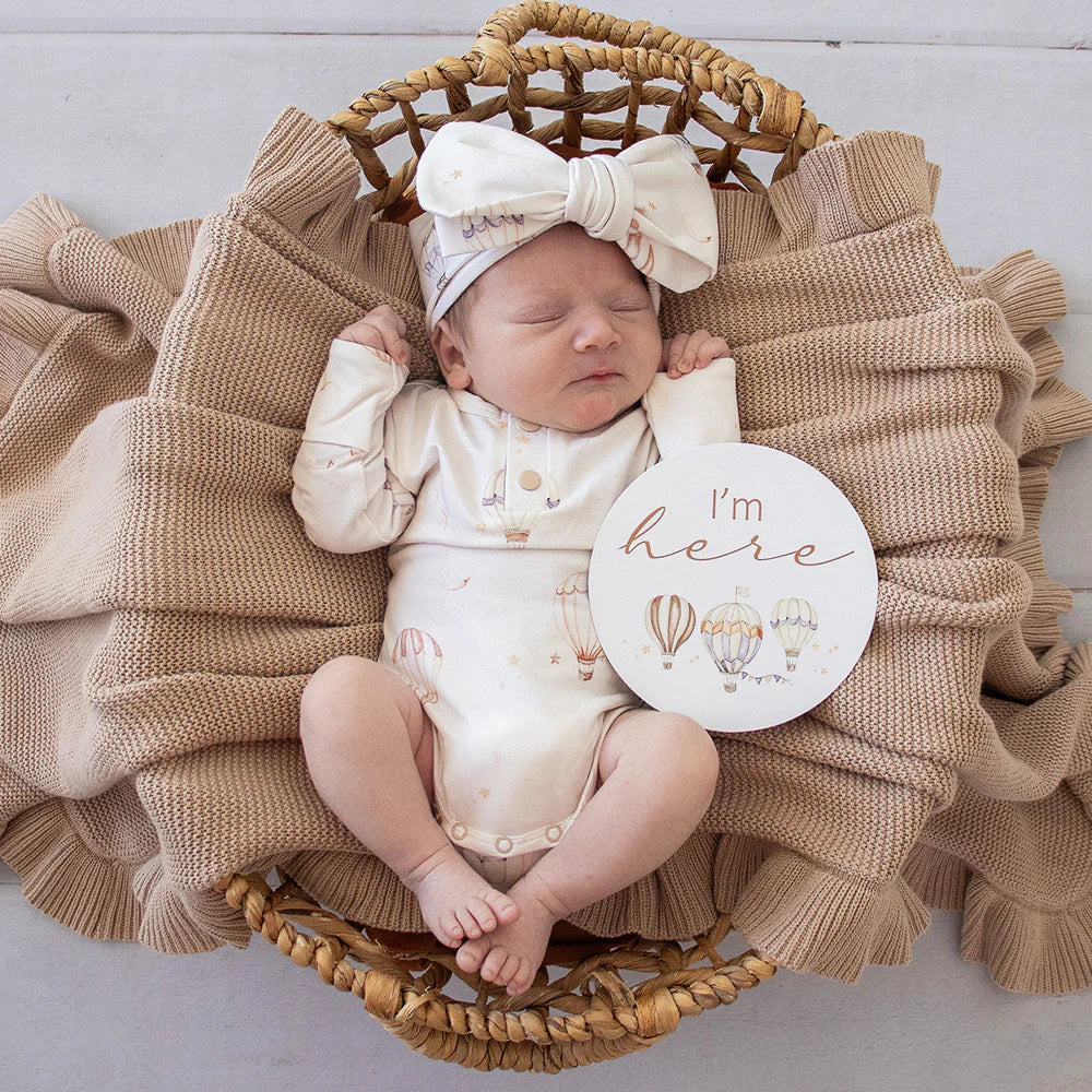 Snuggle Hunny Long Sleeve Organic Bodysuit - Up & Away