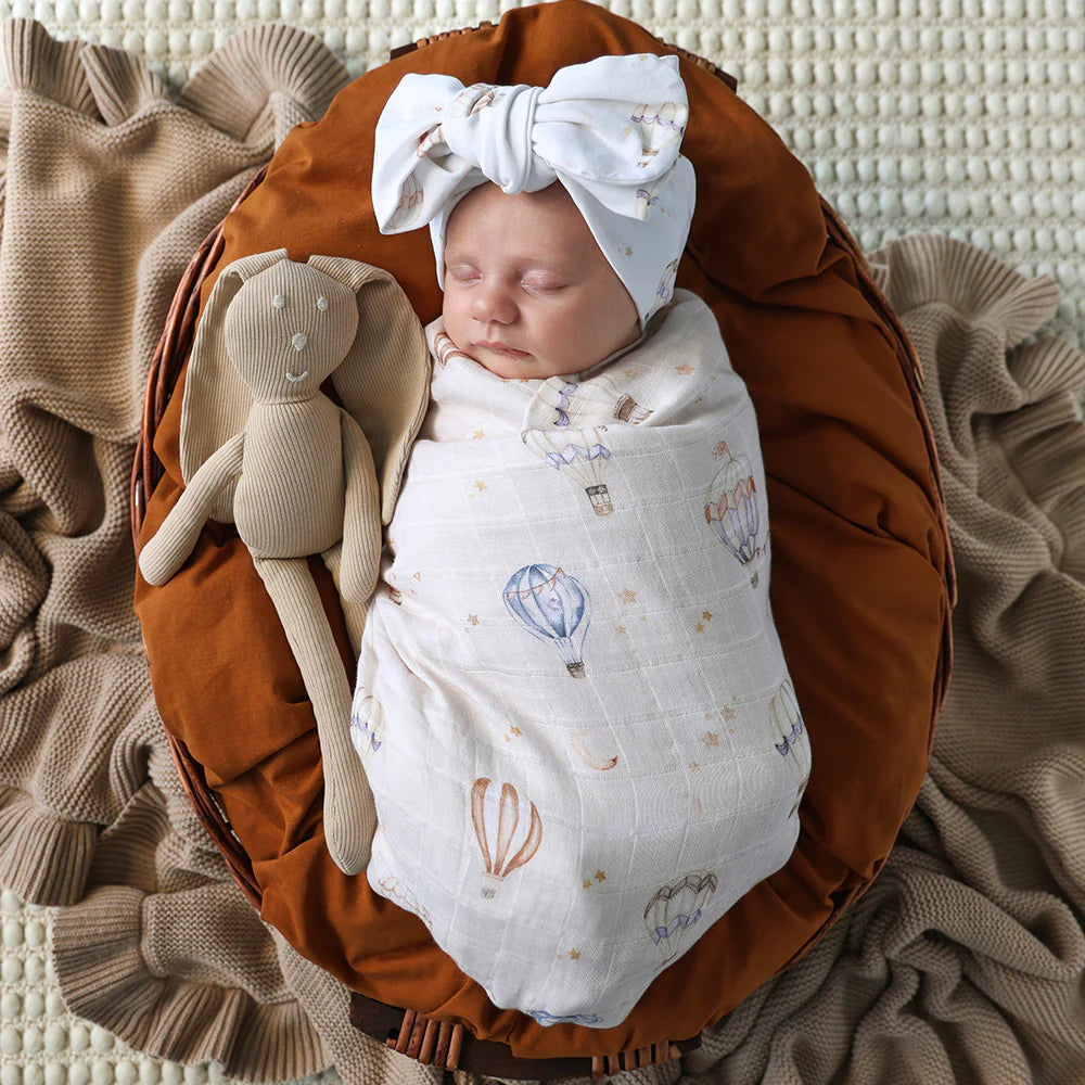 Snuggle Hunny Organic Muslin Wrap - Up & Away