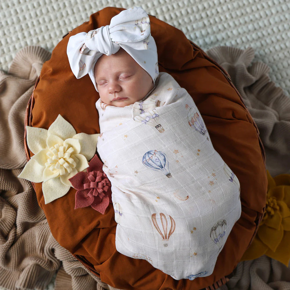 Snuggle Hunny Organic Muslin Wrap - Up & Away