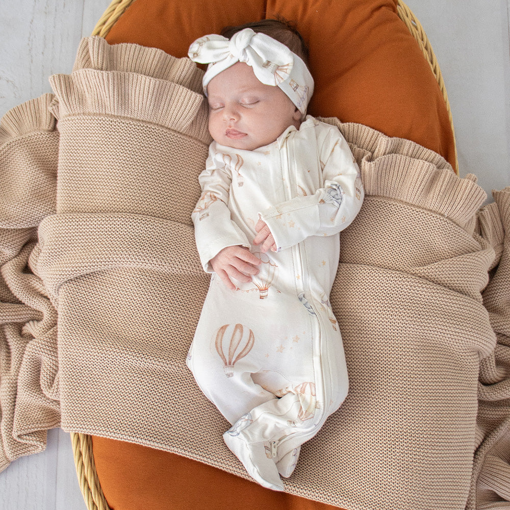 Snuggle Hunny Organic Sleepsuit Zip Footie - Up & Away