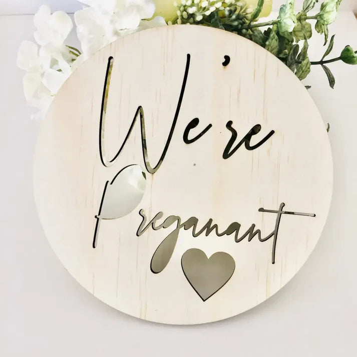 Timber Tinkers We're Pregnant Scandi Birth Announcement