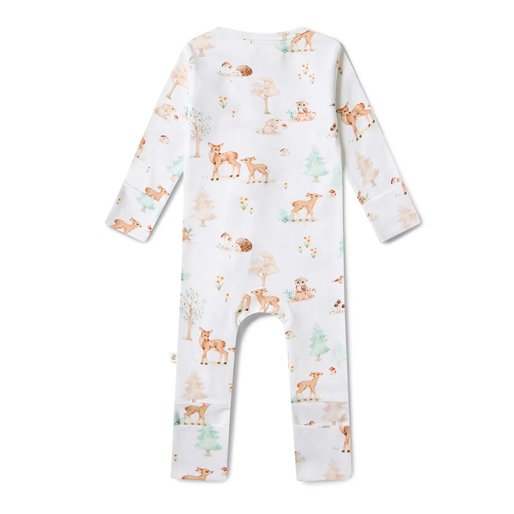 Snuggle Hunny Organic Convertible Romper - Woodland Tales