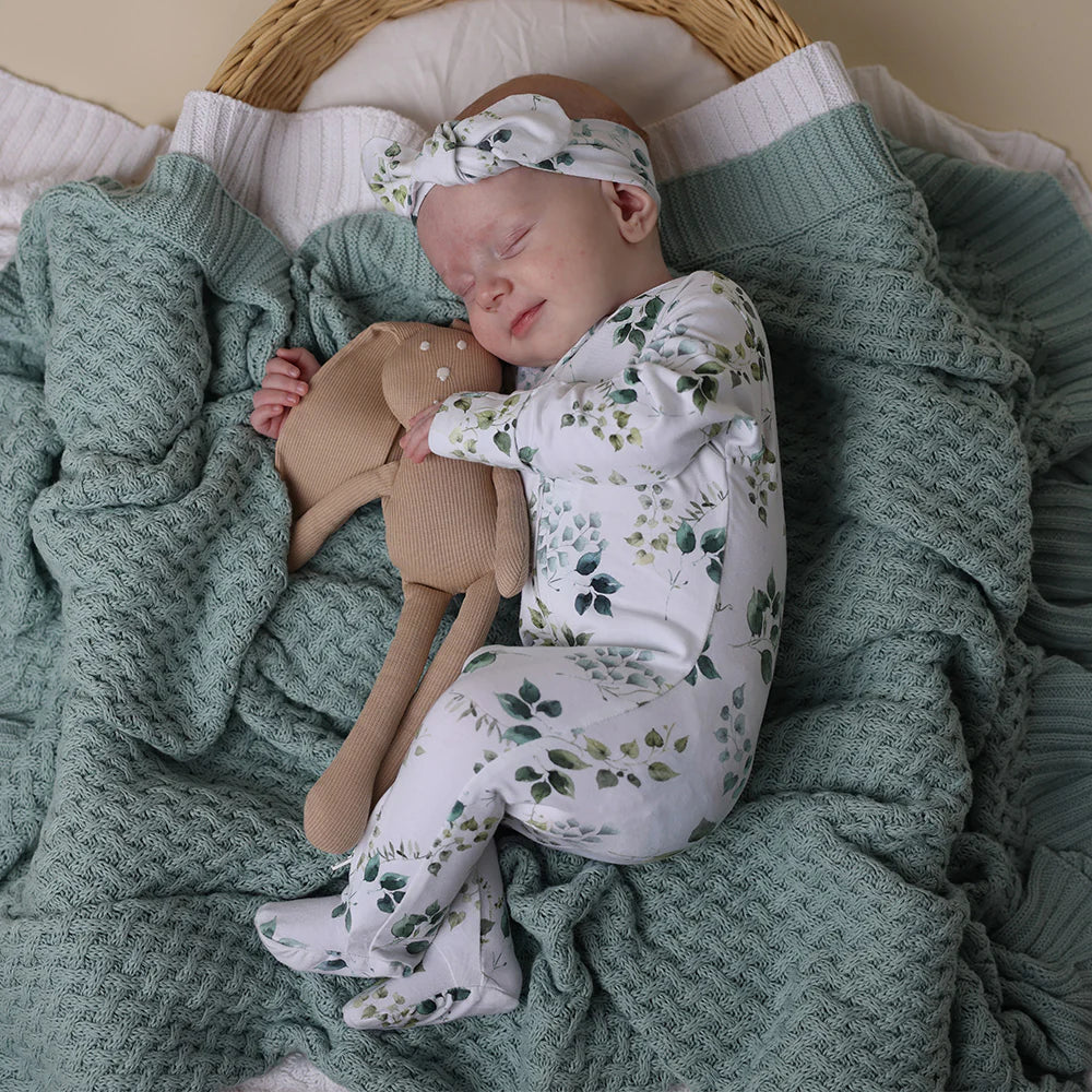 Snuggle Hunny Organic Sleepsuit Zip Footie - Eden