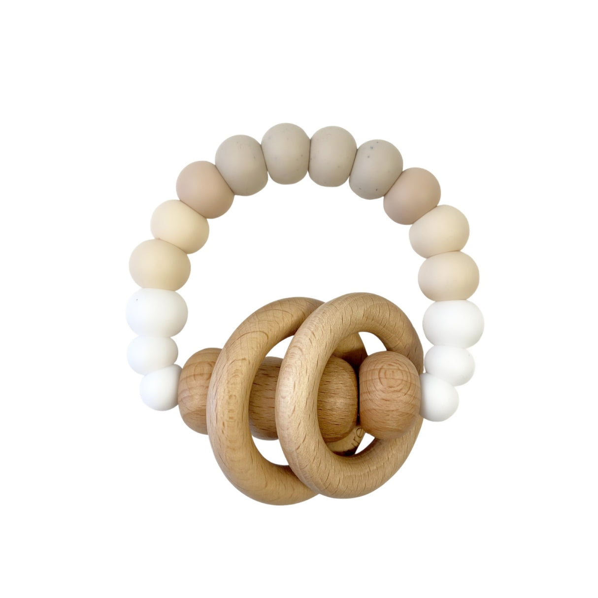 Rainbow Teether Rattle - Dune