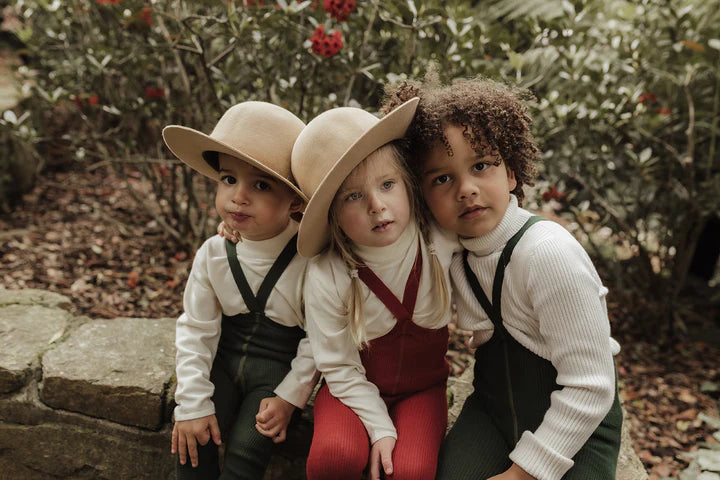 Silly Silas Footed Tights - Dark Forest Green