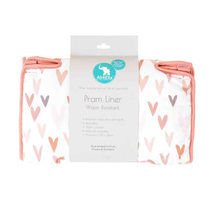 Pram Liner - Hearts