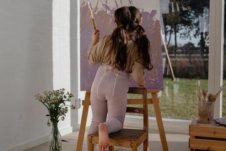 Silly Silas Footless Tights - Creamy Lavender