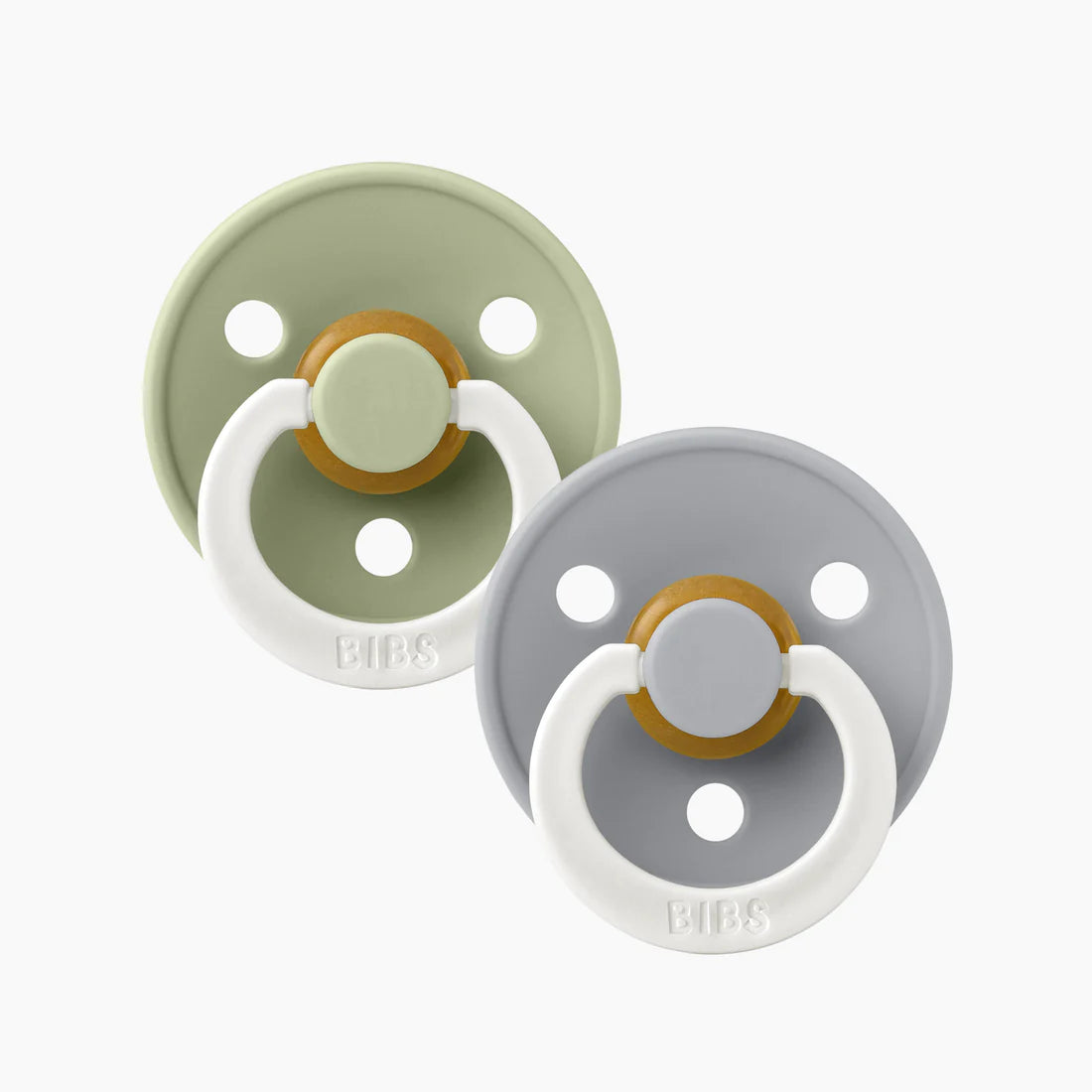BIBS Pacifier 2 Pack - Night Glow - Sage/Cloud