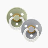 BIBS Pacifier 2 Pack - Night Glow - Sage/Cloud