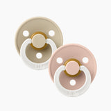 BIBS Pacifier 2 Pack - Night Glow - Blush/Vanilla
