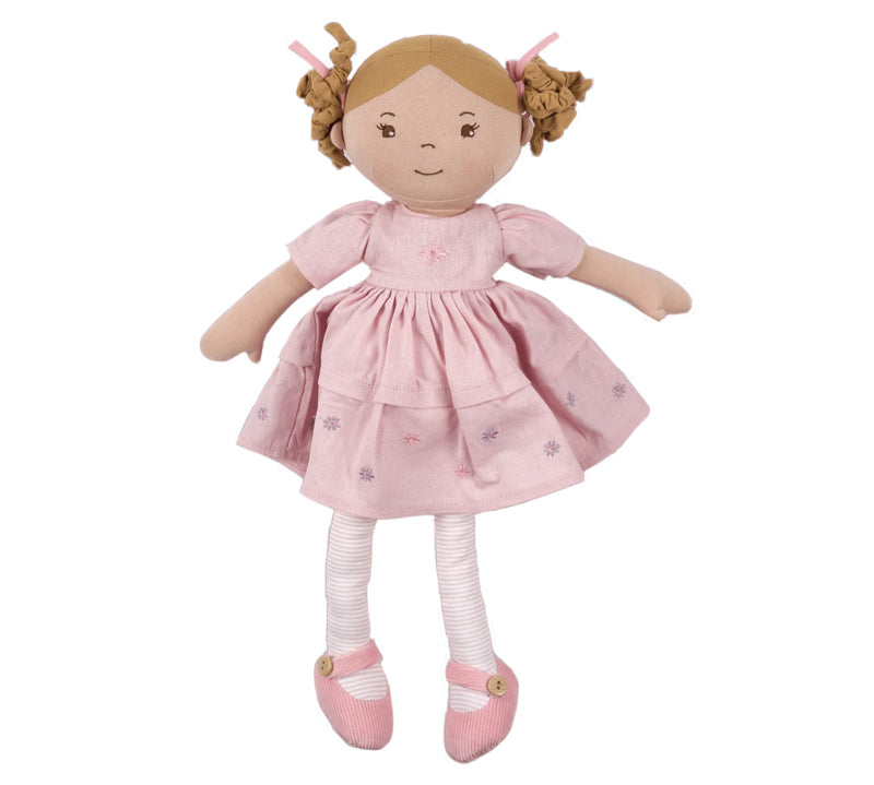Tikiri Bonikka Amelia Linen Doll with Brown Hair