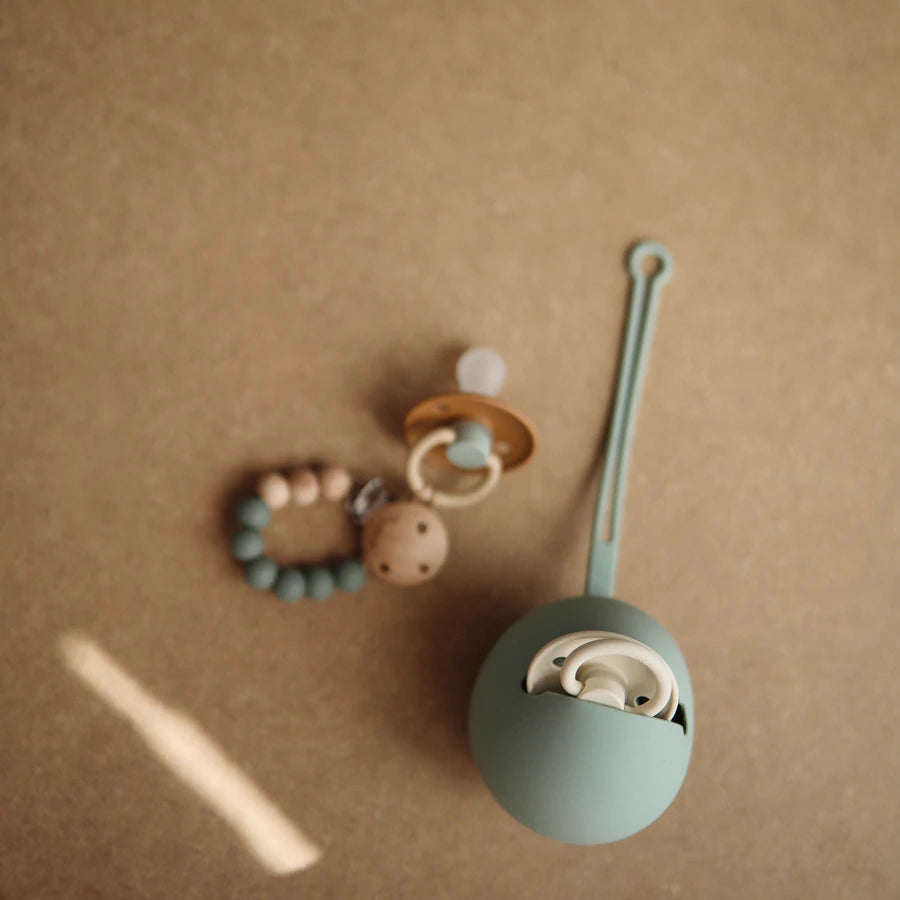 Mushie Pacifier Case - Cambridge Blue | Raspberry Lane Boutique