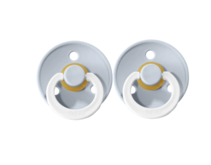 BIBS Pacifier 2 Pack - Night Glow - Baby Blue