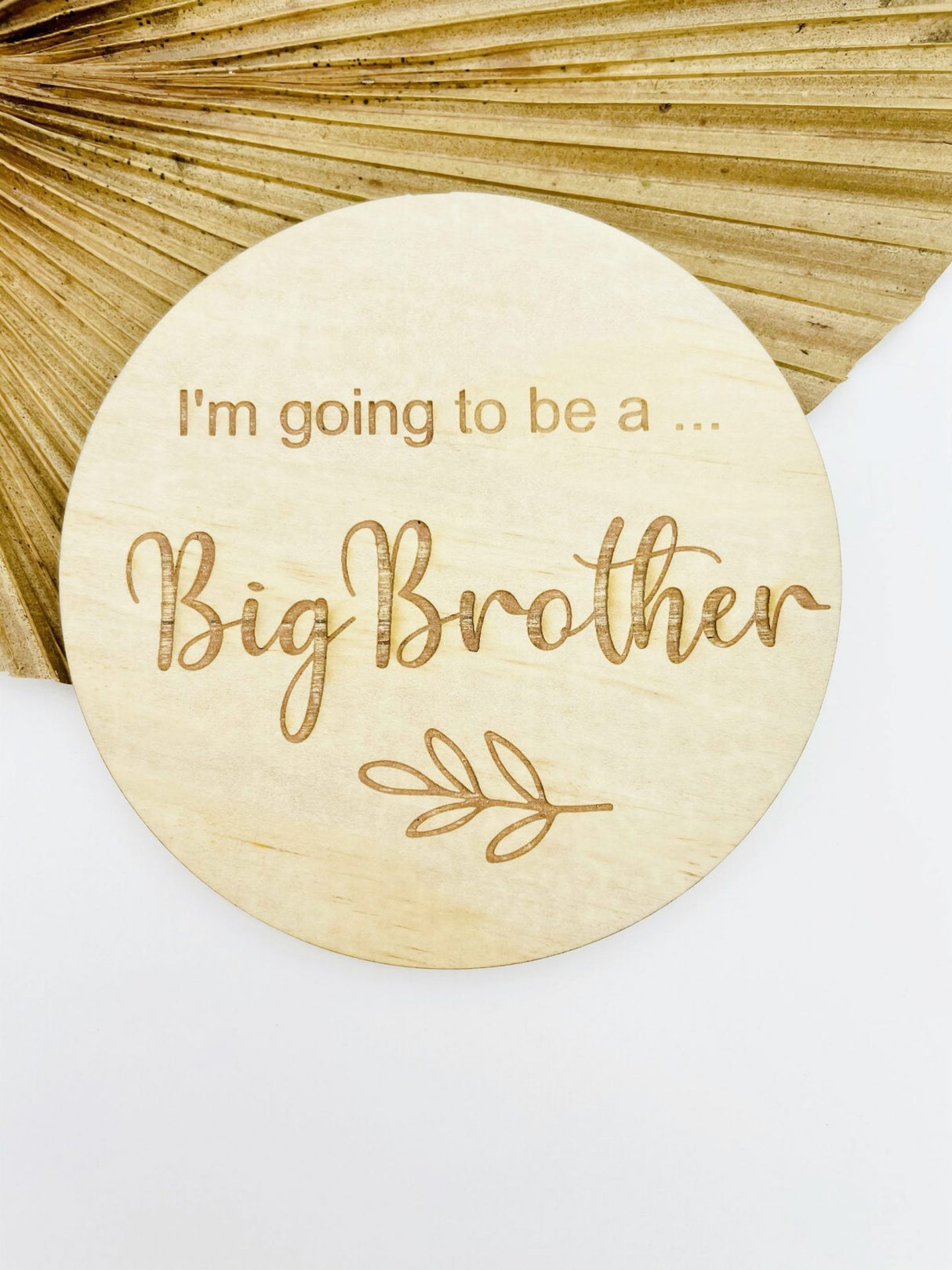 I'm going to be a Big Brother - Announcement Plaque