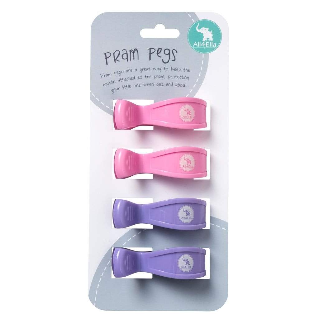 Raspberry Lane Boutique Pram Pegs - Pastel Pink/Purple