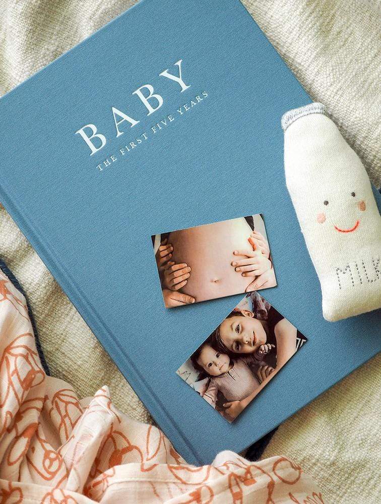 Raspberry Lane Boutique Write To Me Baby Journal - Birth to Five Years - Blue