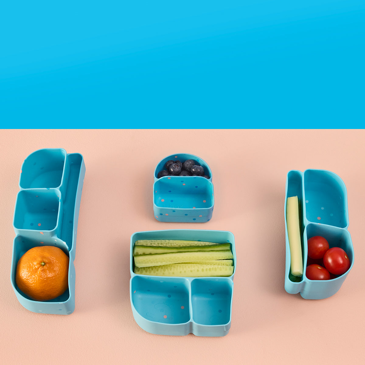b.box Silicone Bento Tray Lunchbox - Confetti