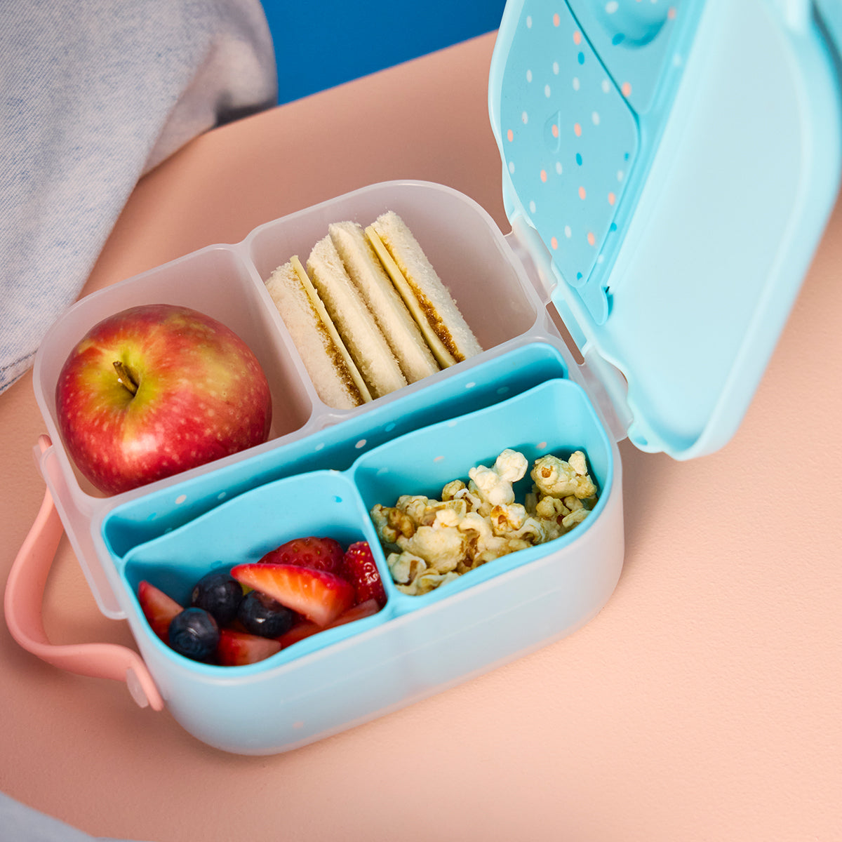 b.box Silicone Bento Tray Mini Lunchbox  - Confetti