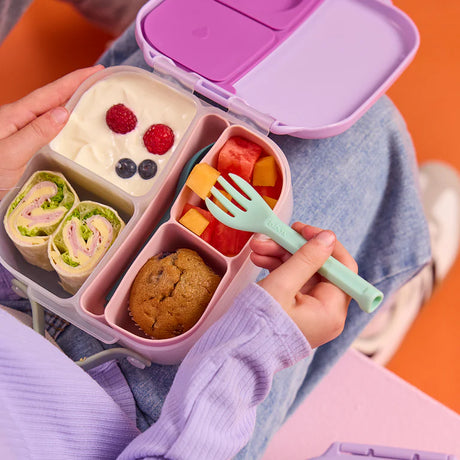 b.box Silicone Bento Mini Lunchbox Tray - Berry