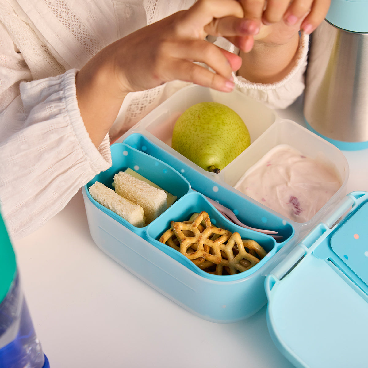 b.box Silicone Bento Tray Mini Lunchbox  - Confetti