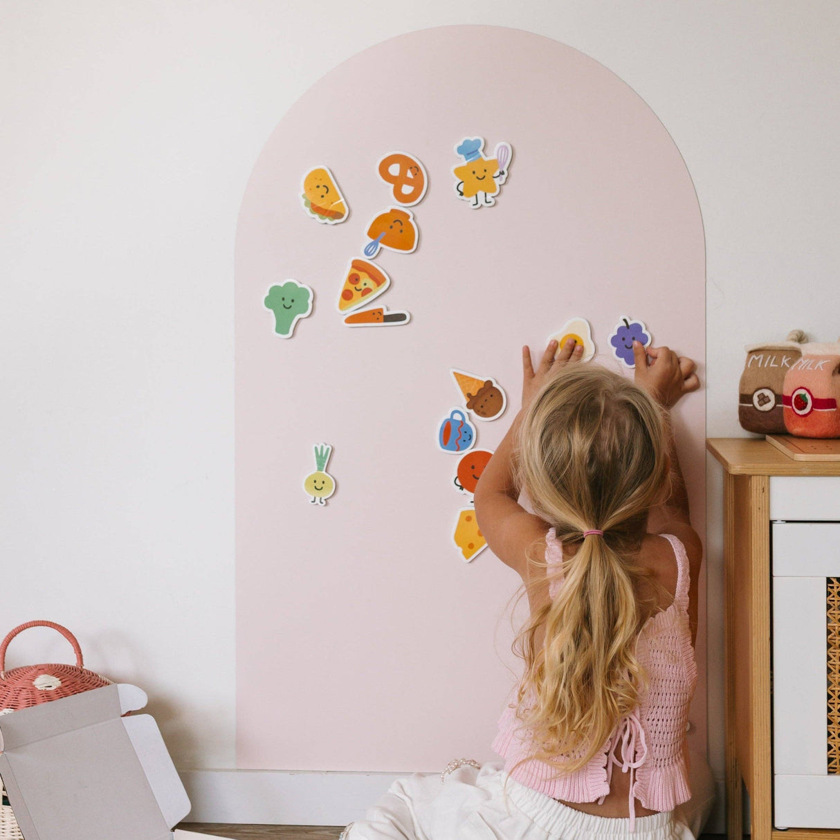SmartyPals Magnetic Playwall™ - Magnetic Wall Decal for Kids & Playrooms: Rose