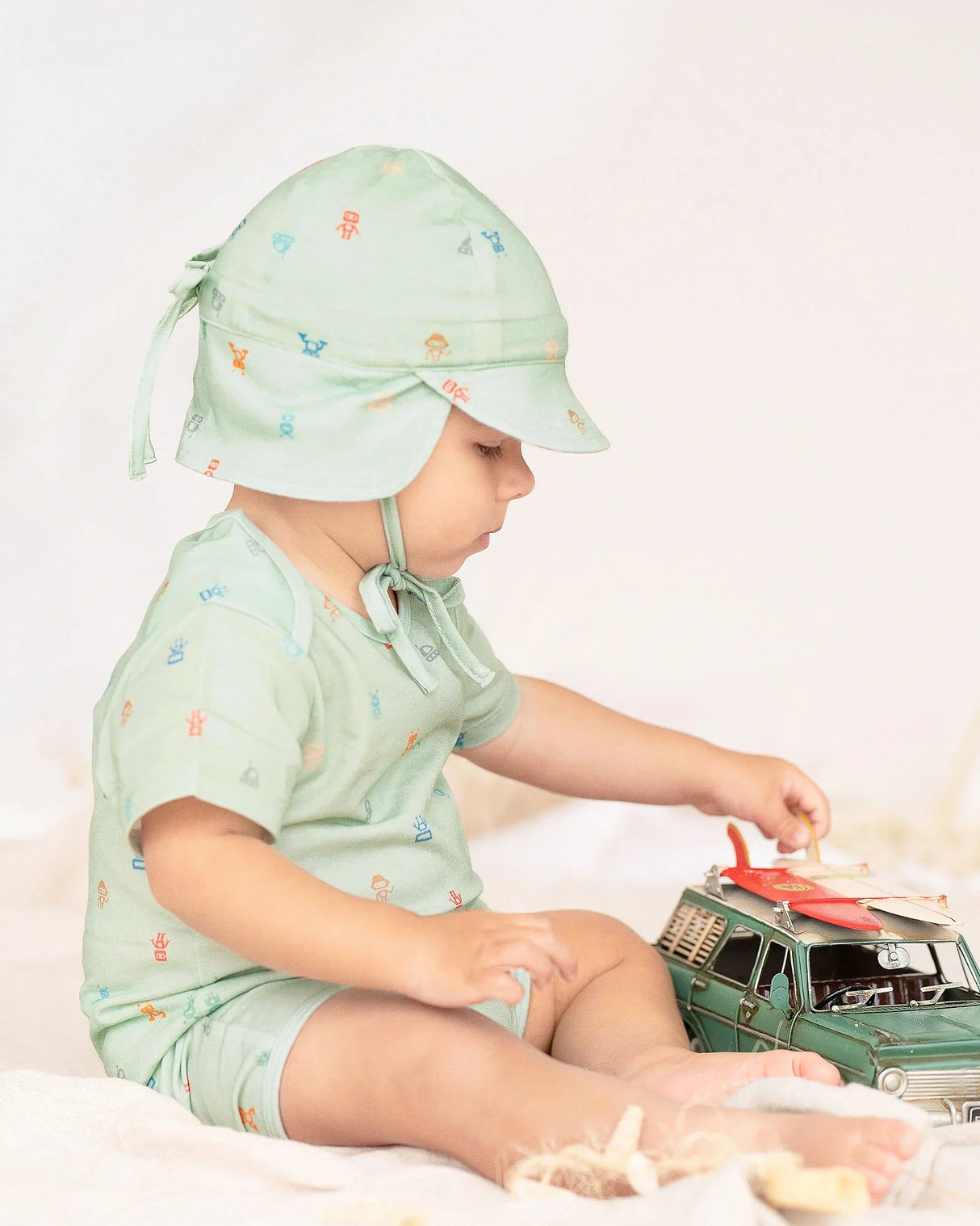 Toshi Bambini Flap Cap - Cyborg Thyme
