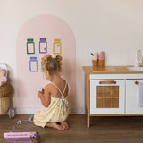 SmartyPals Magnetic Playwall™ - Magnetic Wall Decal for Kids & Playrooms: Olive